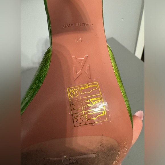 Amina Muaddi Lupita Metallic Slipper size 6 - Picture 3 of 10